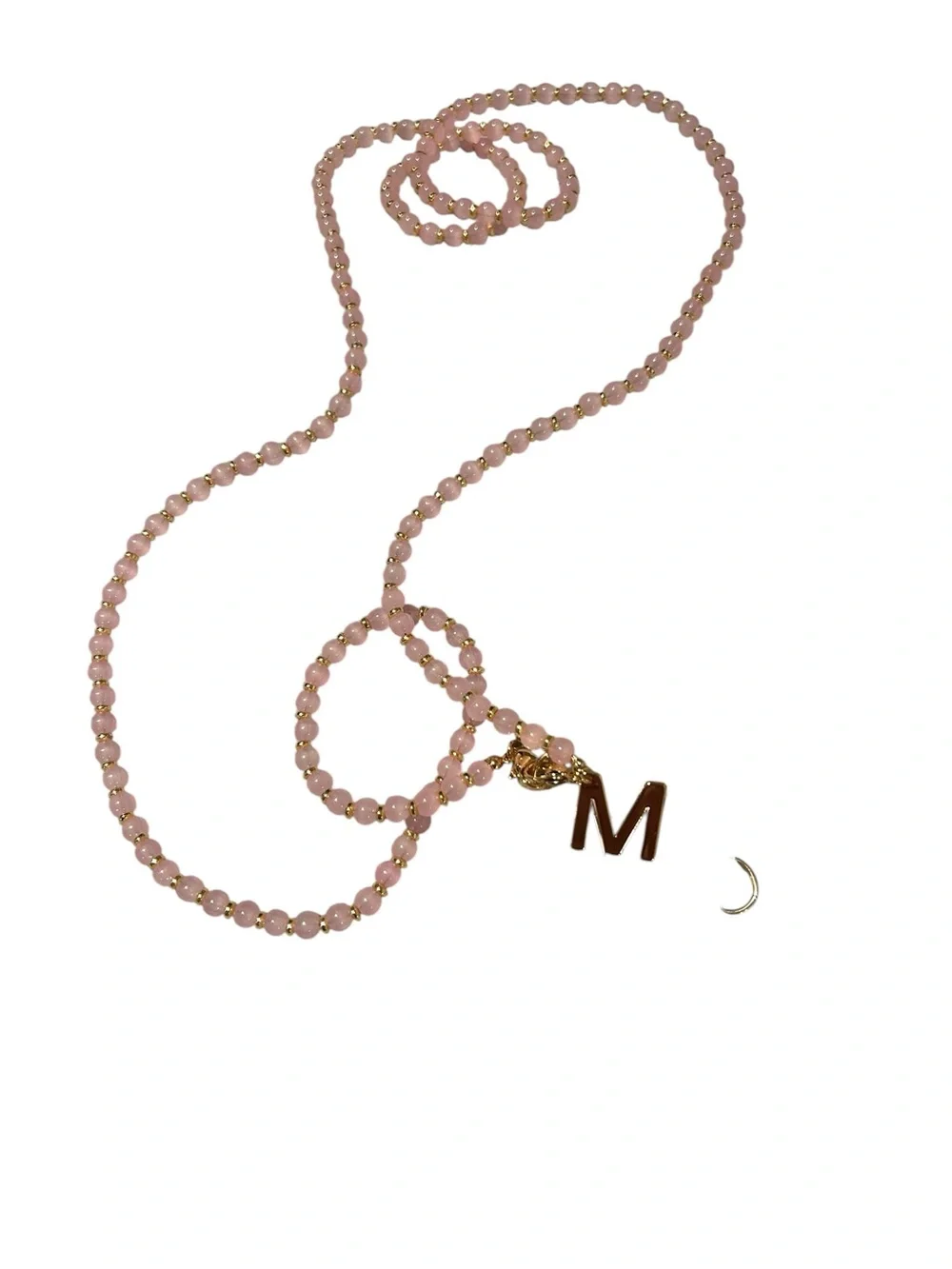 Hands free phone charm with the letter M